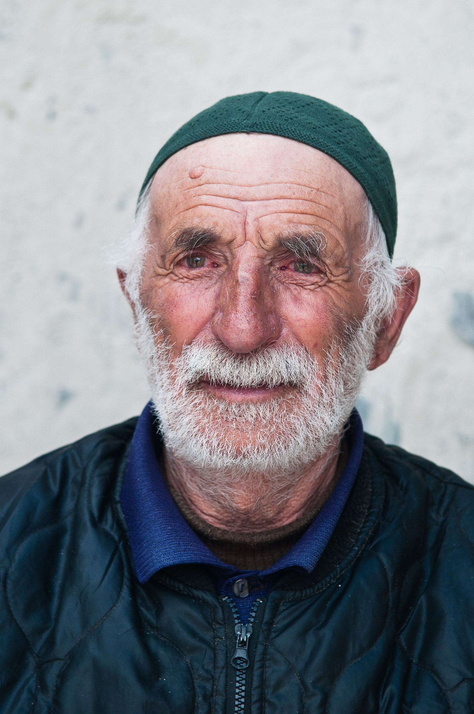 Portrait of an old man, Xinaliq village, Azerbaijan.