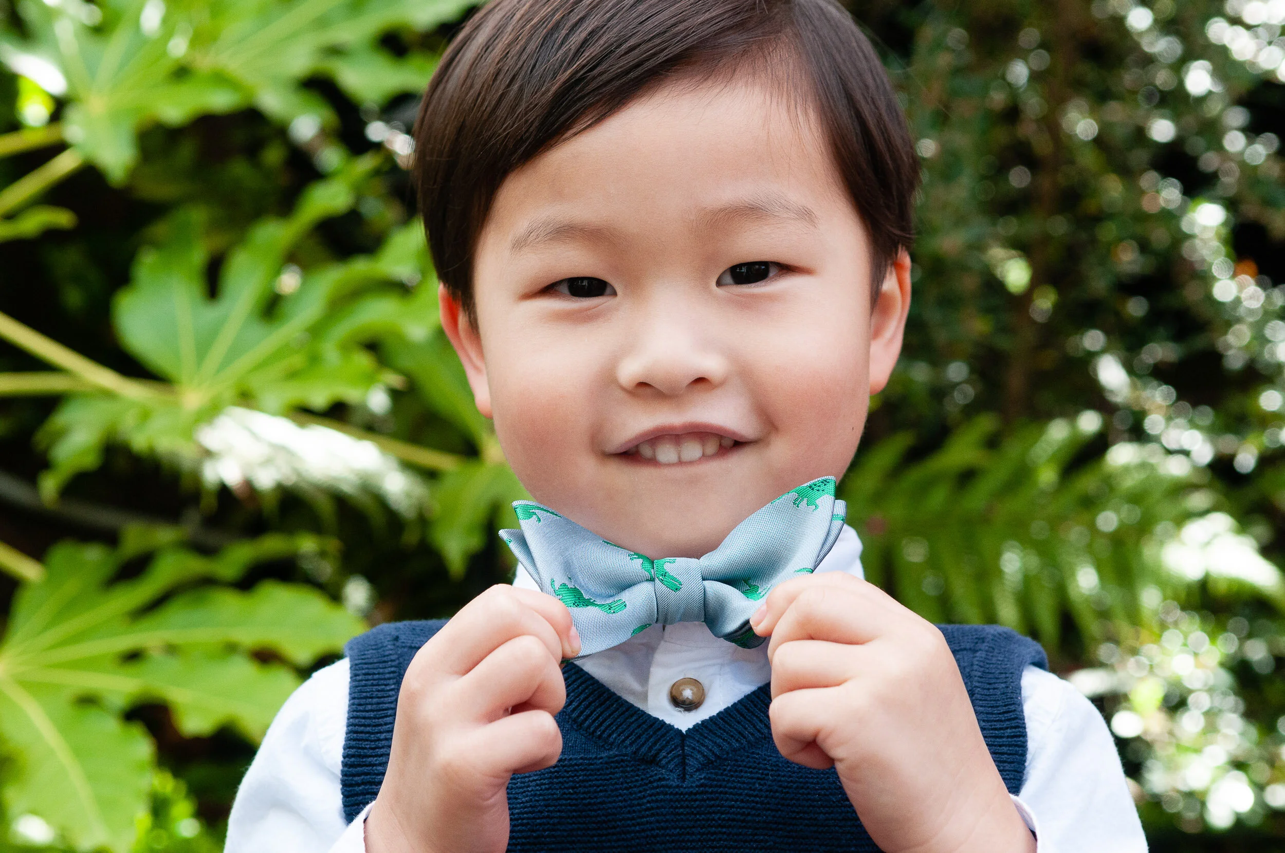 Portrait of a boy and his bow tie, Christchurch wedding. © Thomas Pickard | www.myweddingphotographer.co.nz