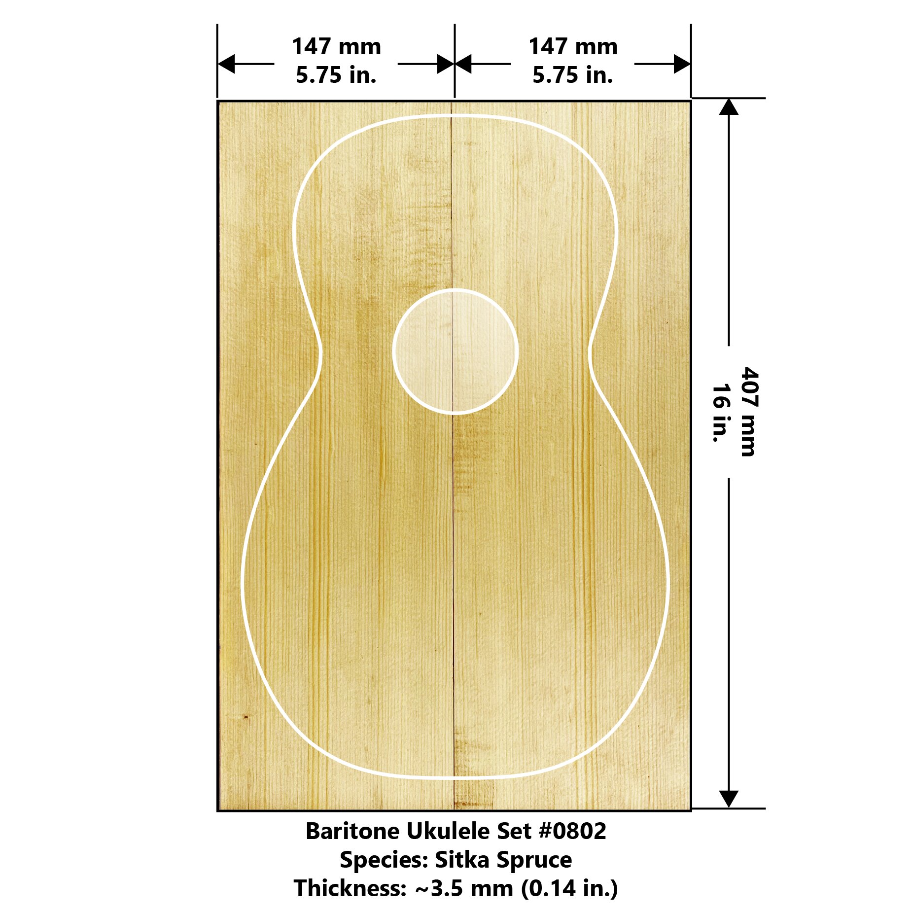 sikkerhedsstillelse i dag udkast Spruce Baritone Ukulele Set #0802 — Koality Woods | Koa Guitar & Koa Ukulele  Wood | Koa Lumber & Veneer