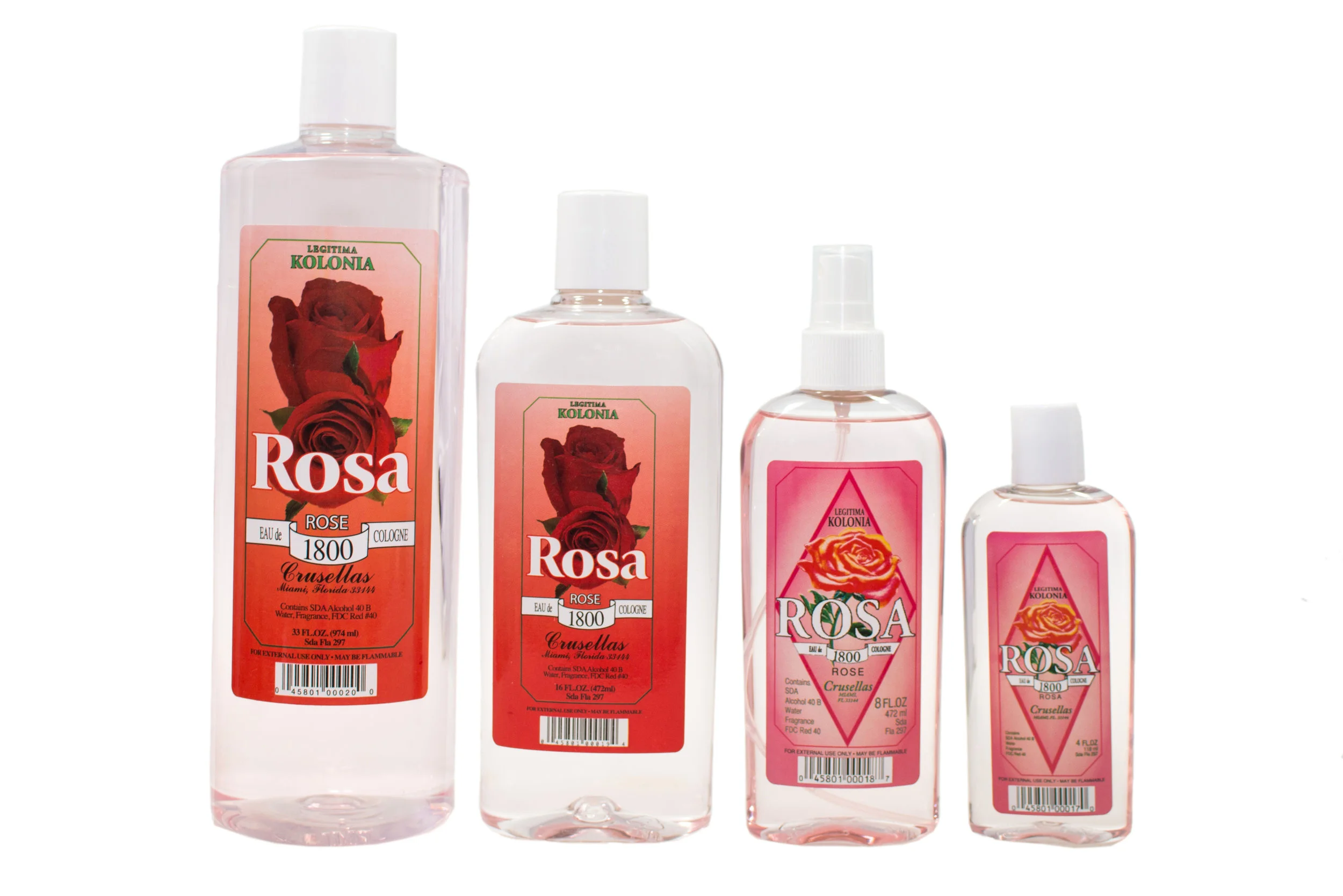 Kolonia 1800 Rosa/ Rose 33oz, 16oz, 8oz & 4oz