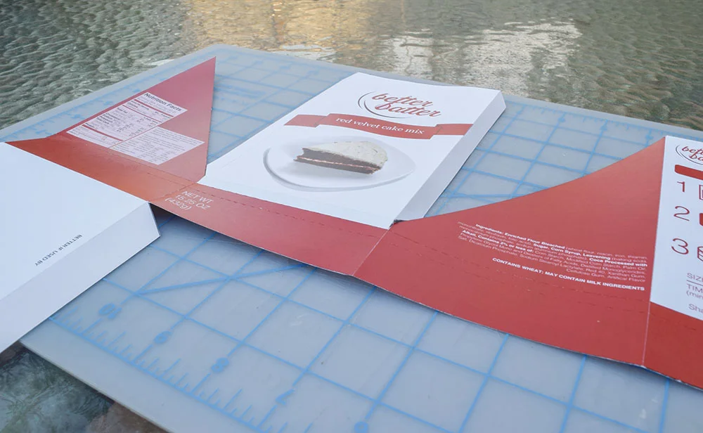 Cutting and setting up packaging outer shell version 1