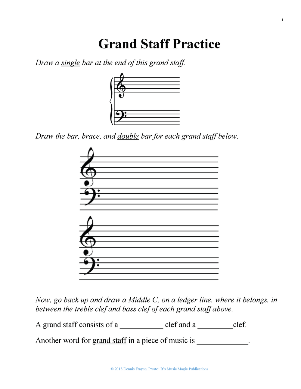 Free Printable Music Note Naming Worksheets Presto It S Music Magic Publishing