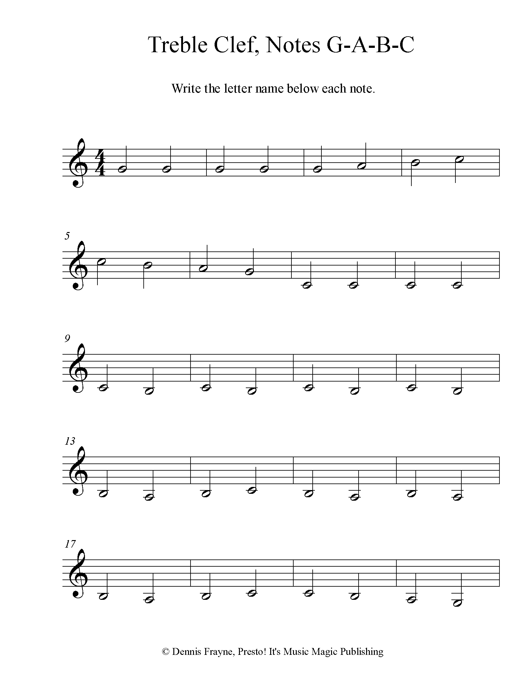 Free Printable Music Note Naming Worksheets Presto It S Music Magic Publishing