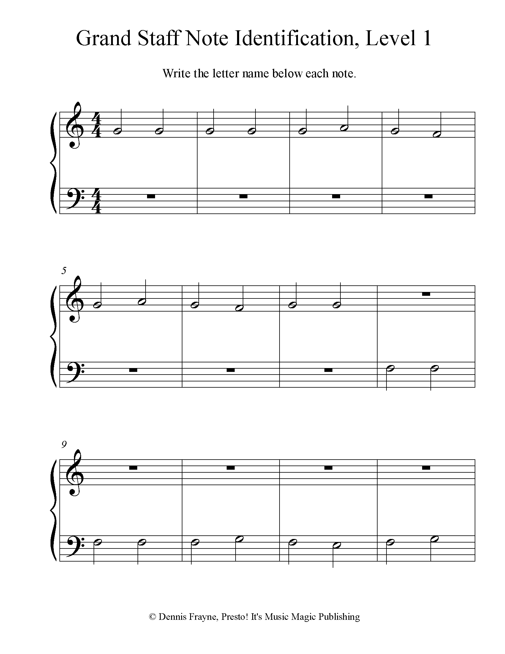 Crónico Antorchas Lucro FREE! Printable Music Note Naming Worksheets — Presto! It's Music Magic  Publishing