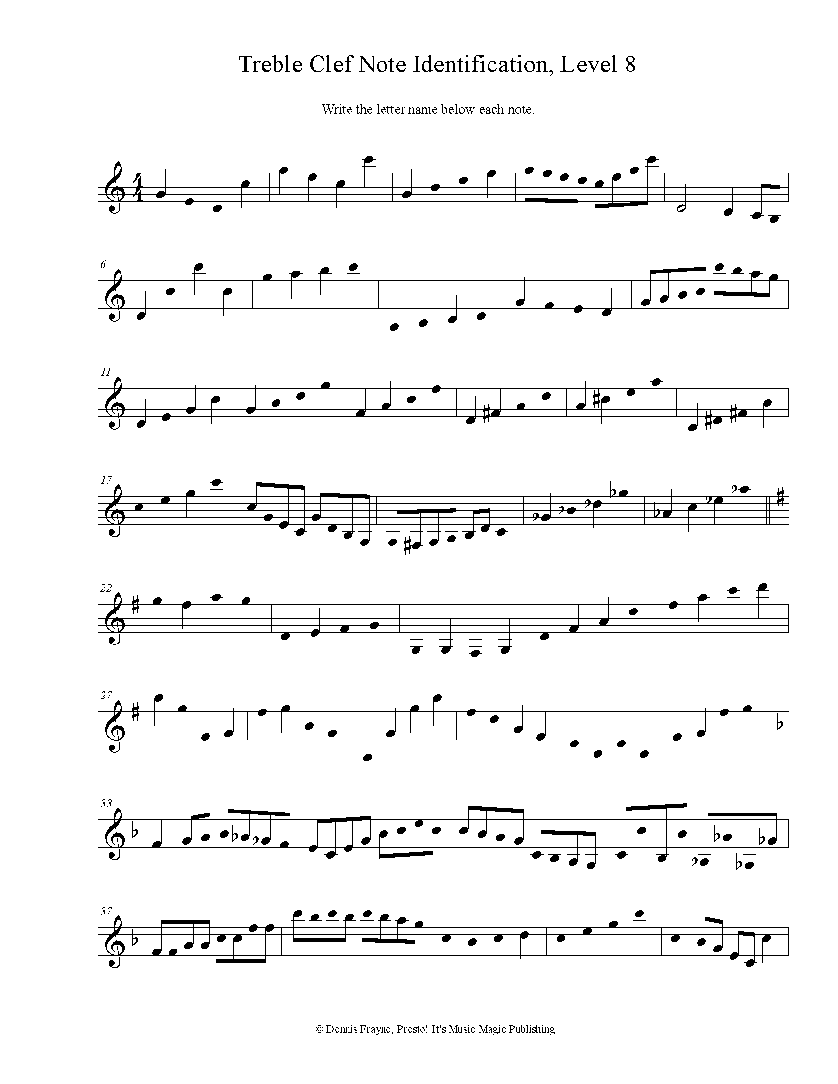 FREE! Printable Music Note Naming Worksheets — Presto! It's Music Magic