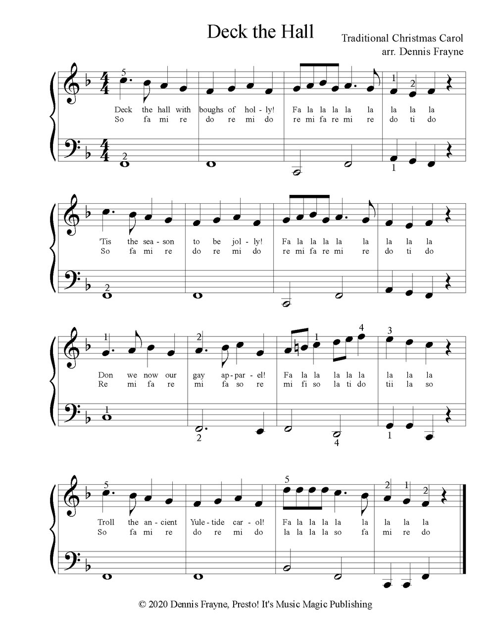 Deck the Hall — Presto! It's Music Magic Publishing