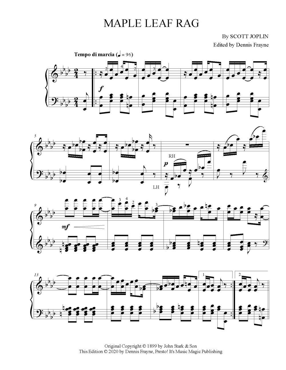 teknisk Skrøbelig ammunition Scott Joplin — Presto! It's Music Magic Publishing