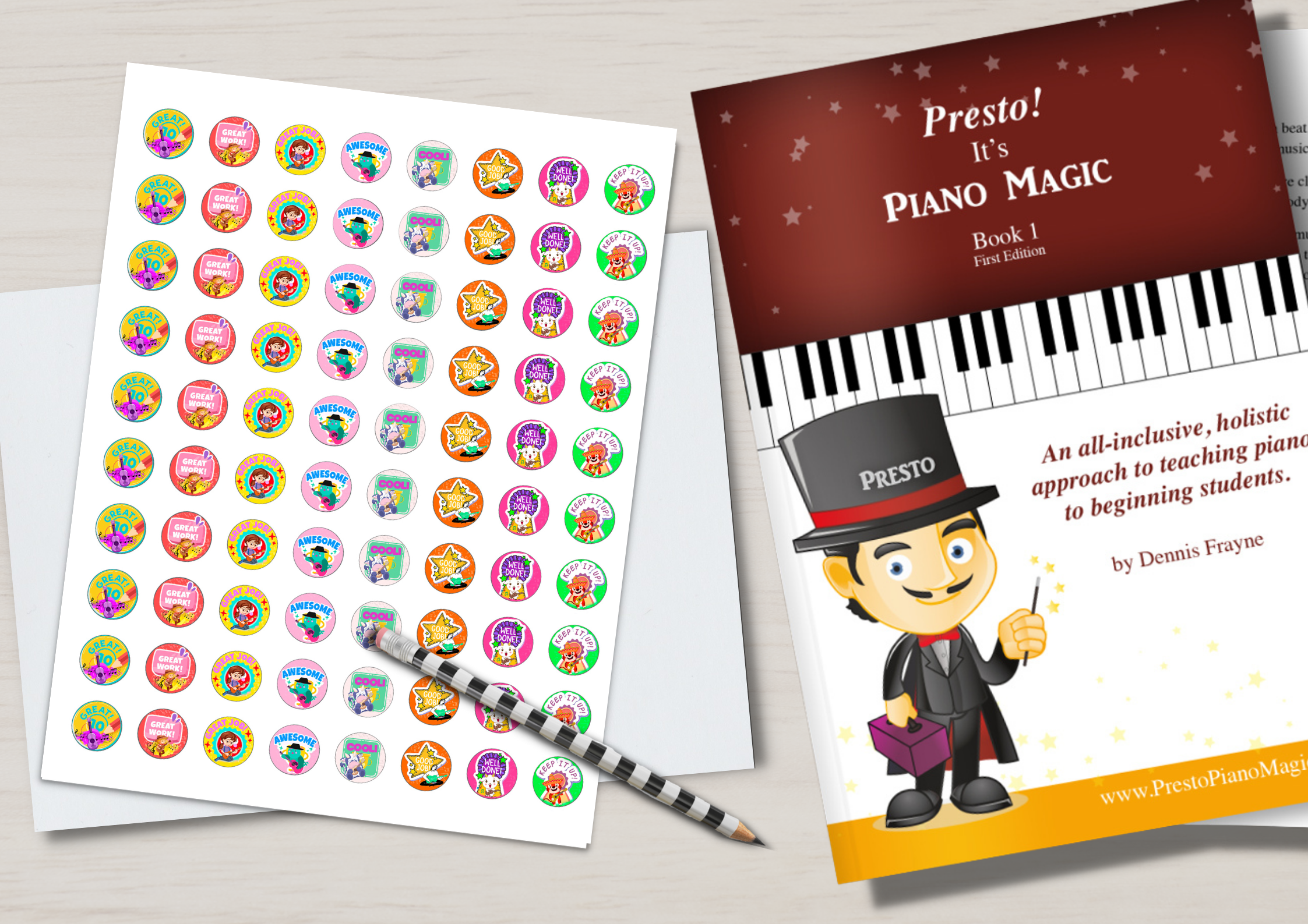 Music Themed Assignment - Rewards Stickers for Worksheets
