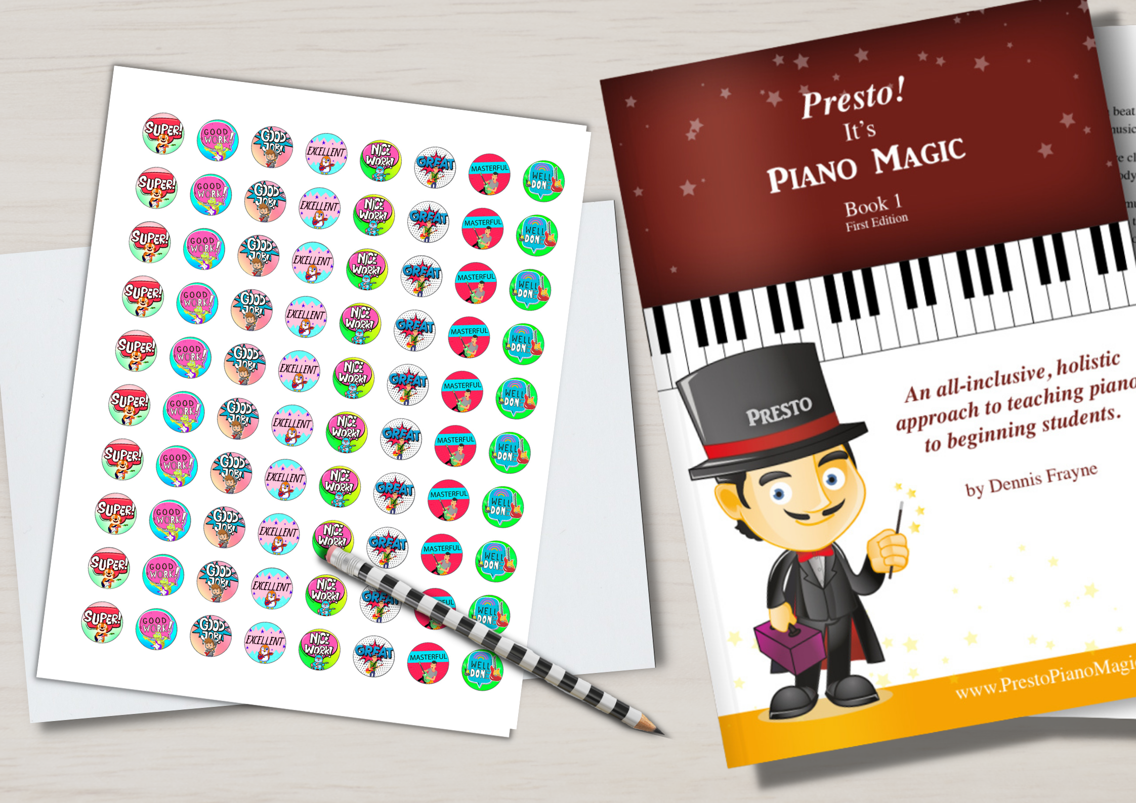 Music Themed Assignment Stickers - 400 Rewards Stickers