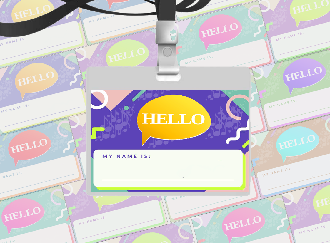 Name Tag Faded Music Notes Colored JBB 1 Avery 5395 Web on Lanyard.png