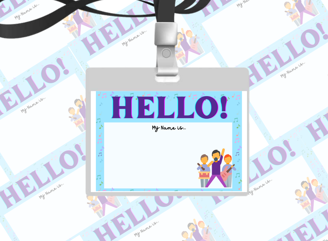  Avery Hello My Name Is Name Tags, White with Blue