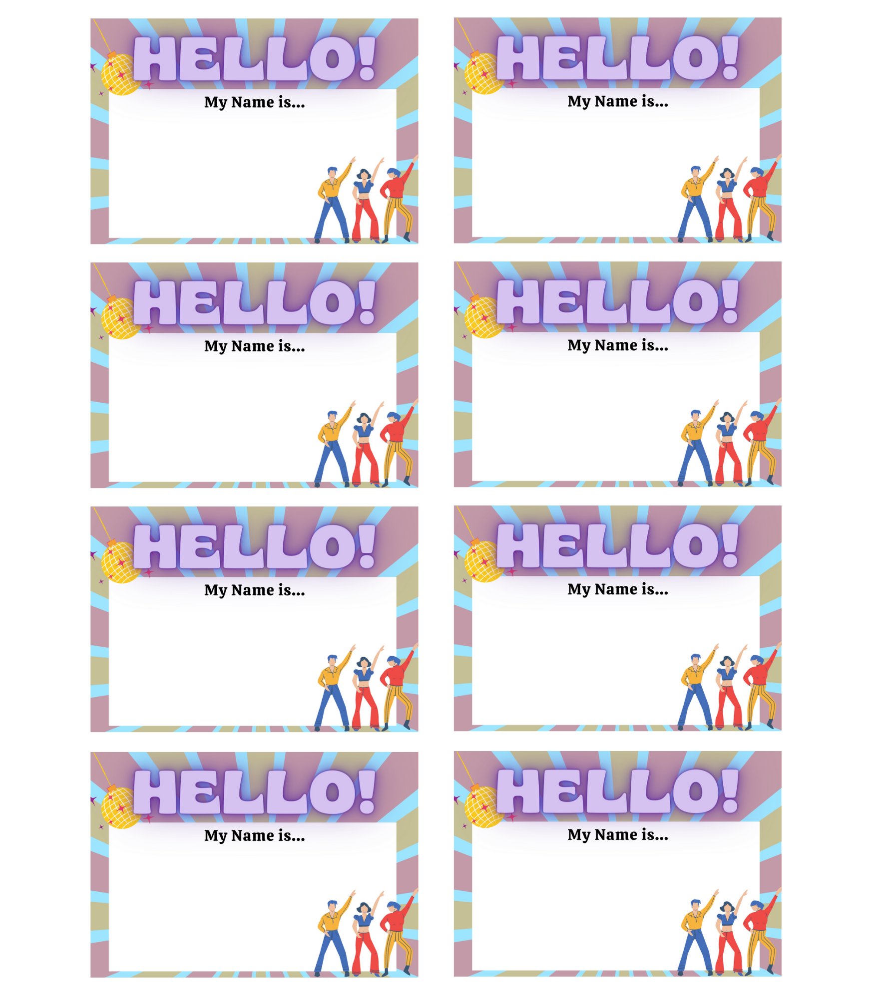 Dance Colorful JEM 1 - Digital Template (PDF), 2-1/3 x 3-3/8 inch ...