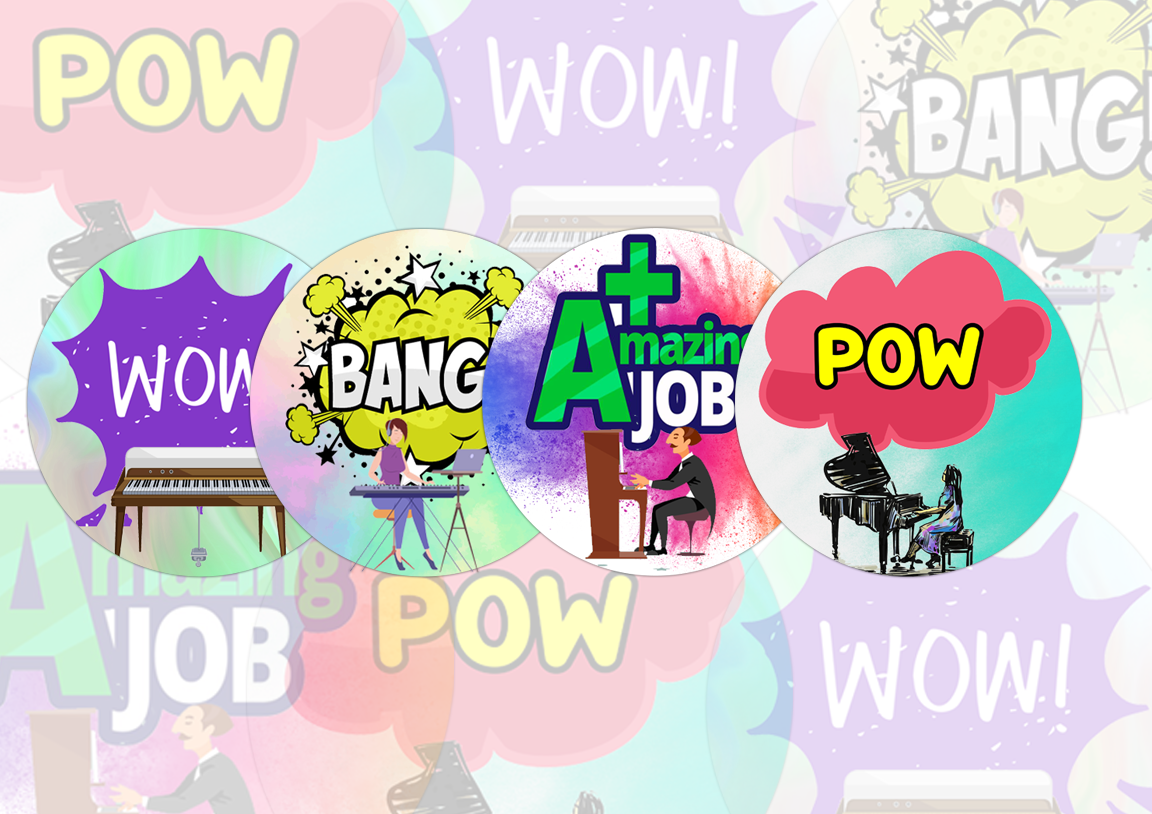 Piano JBB 16 Digital Template (PDF), 1.5 inch Round — Presto! It's