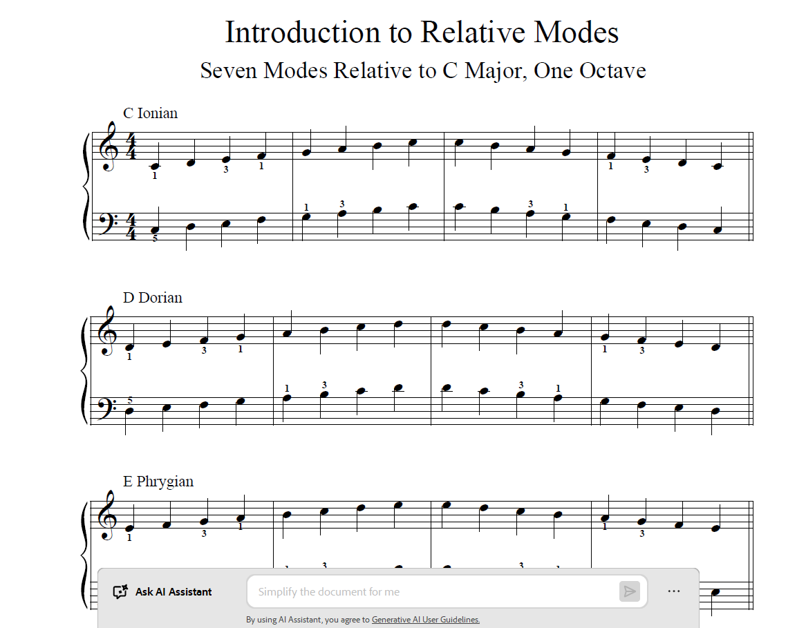 Relative Modes One Octave Presto Music Magic Dennis Frayne.png