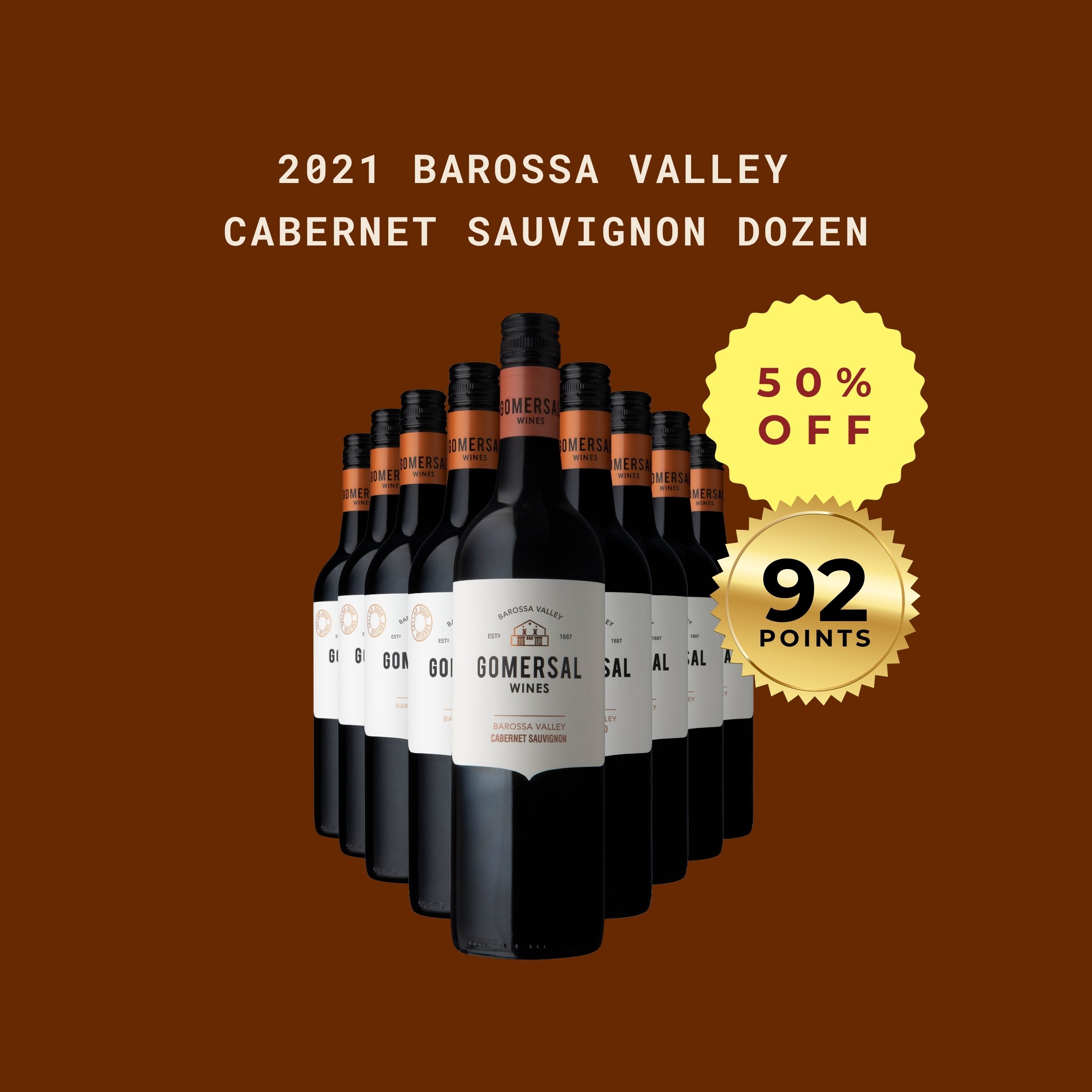 2021 Gomersal Wines Barossa Valley Cabernet Sauvignon Dozen