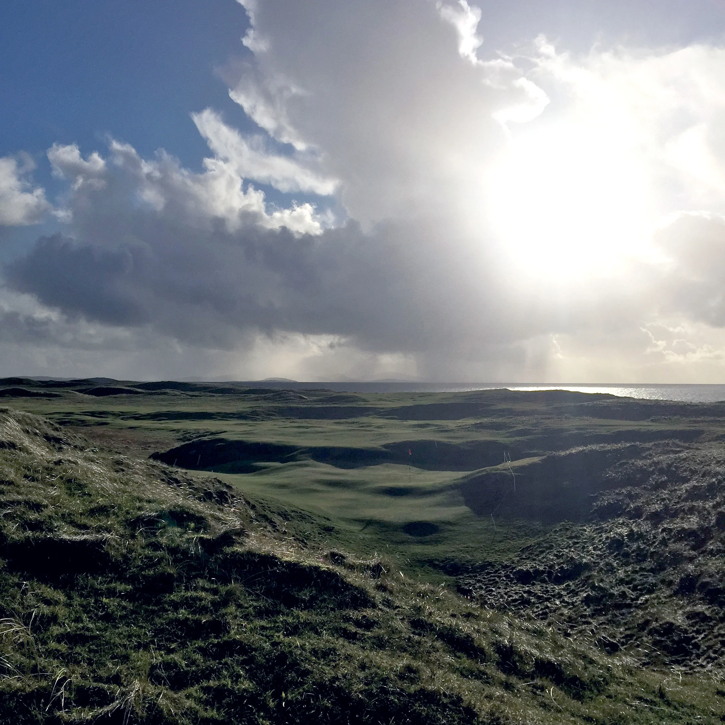 Looking south over the ‘lost’ holes