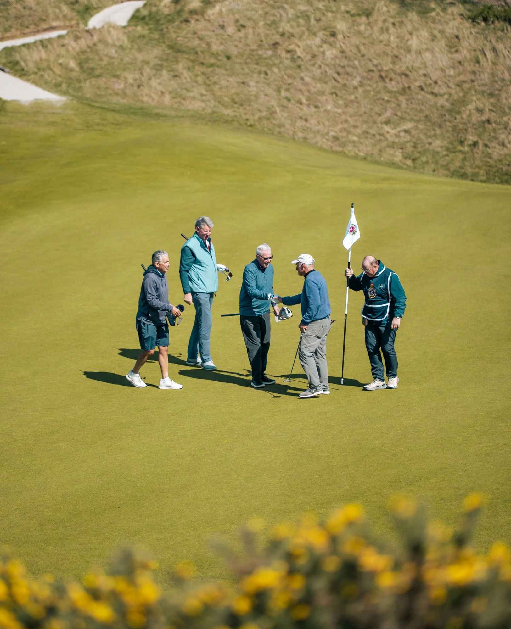 Group of golfers on the golf course