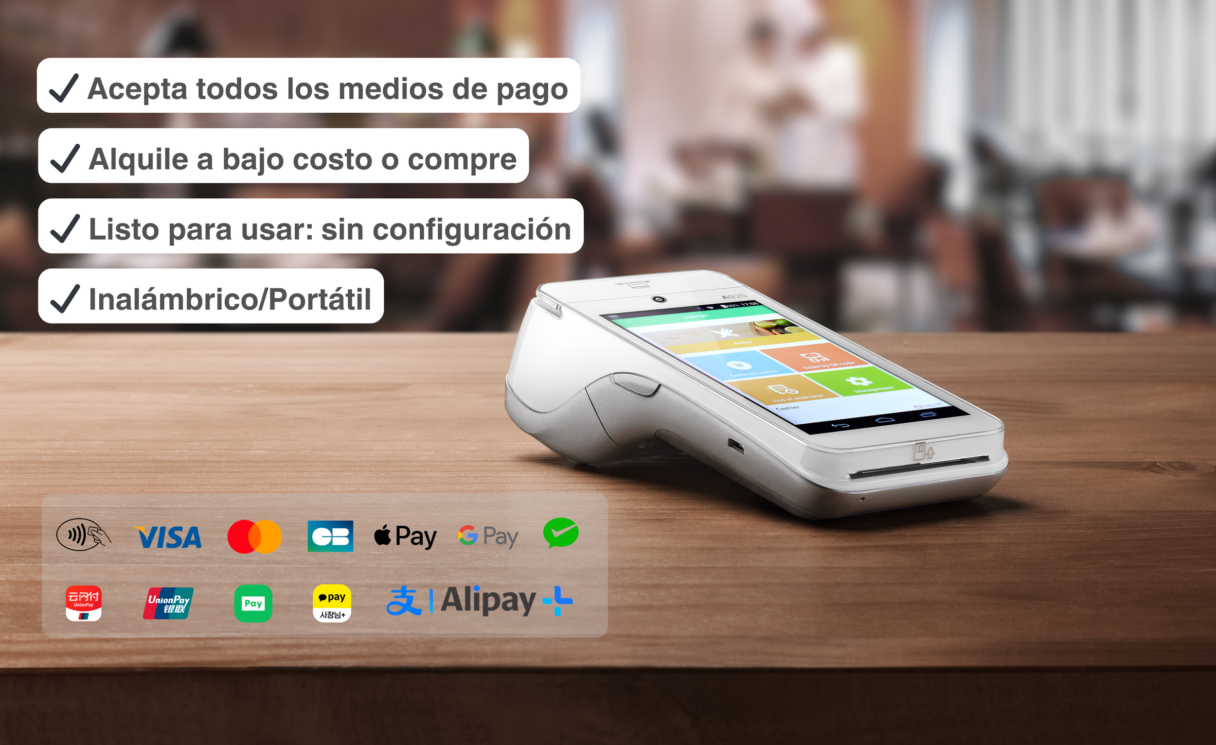 Terminal de pago rápido y seguro para tu negocio