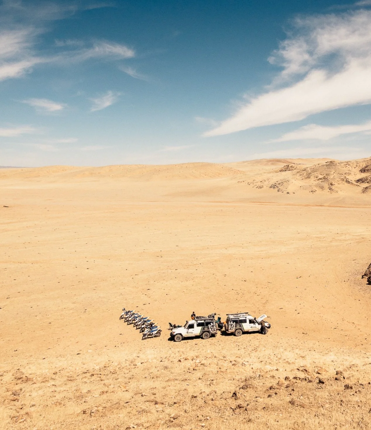 Where the world forgets to make noise. Exactly where we belong 🇲🇳

Only 1 month left &amp; we are BACK in the GOBI region! 

#onceinalifetime 
#mongolia 
@husqvarna.motorcycles