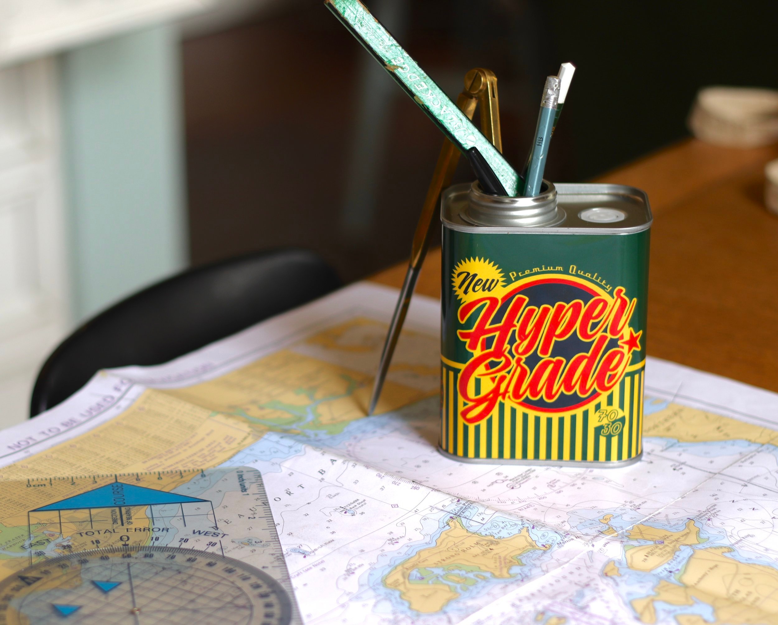 hypergrade coffee oilcan vintage