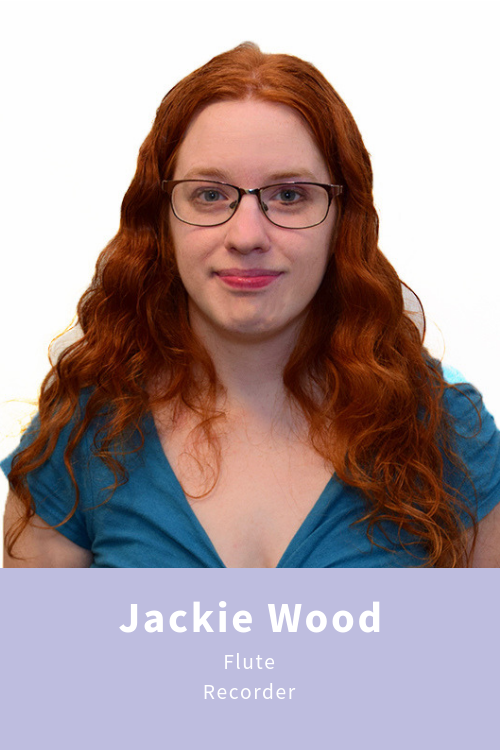 Jacqueline Wood teaches flute and recorder and is an active performer in the Cleveland area. She received her bachelors degree in Music Education from Baldwin-Wallace University in 2014 and Masters in Flute Performance from Cleveland State University in 2016. Jackie enjoys working with flute students young and old, and of all abilities and skill levels. Her philosophy of education is that all students who want to learn should have music as a part of their life, and that all students have the potential to find joy and fulfillment through music.