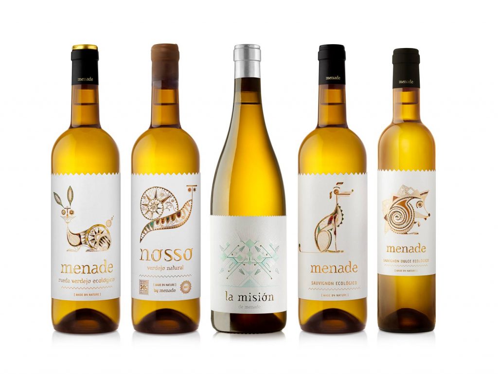 Bodegas Menade’s beautiful labels illustrate the creatures that contribute to the vineyards. Photo credit Bodegas Menade.