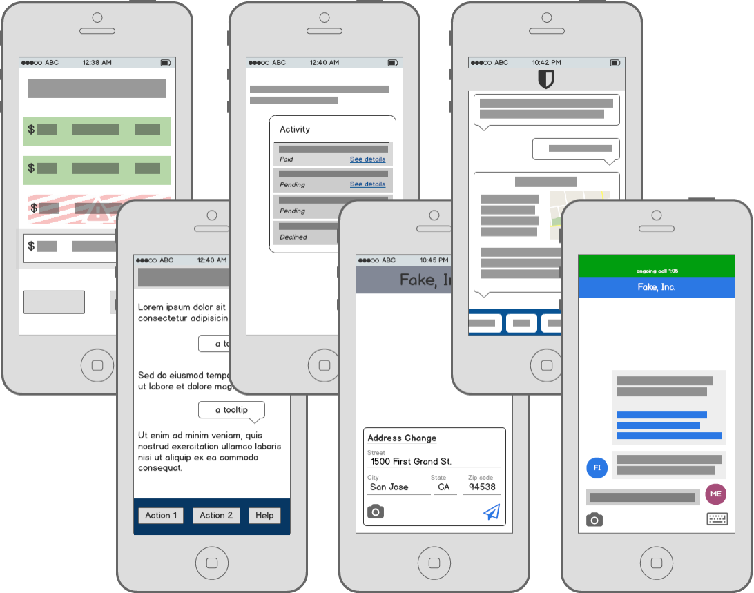 Rapidly prototyped various concepts with wireframes
