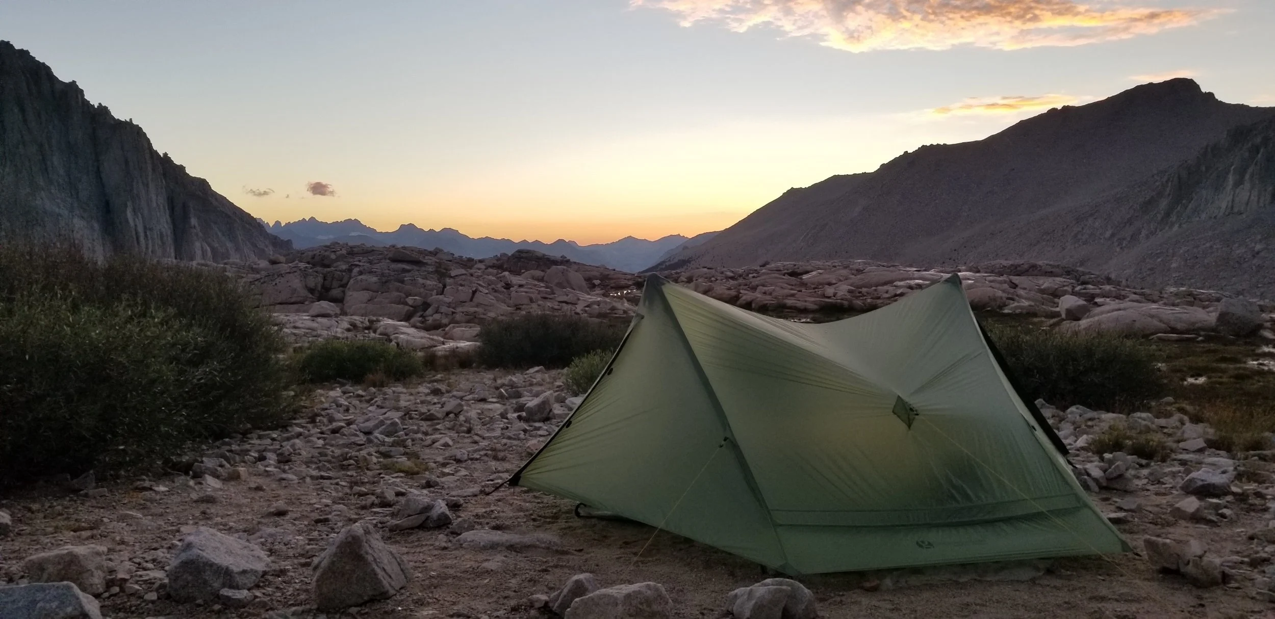 Our tent at the base of Whitney.