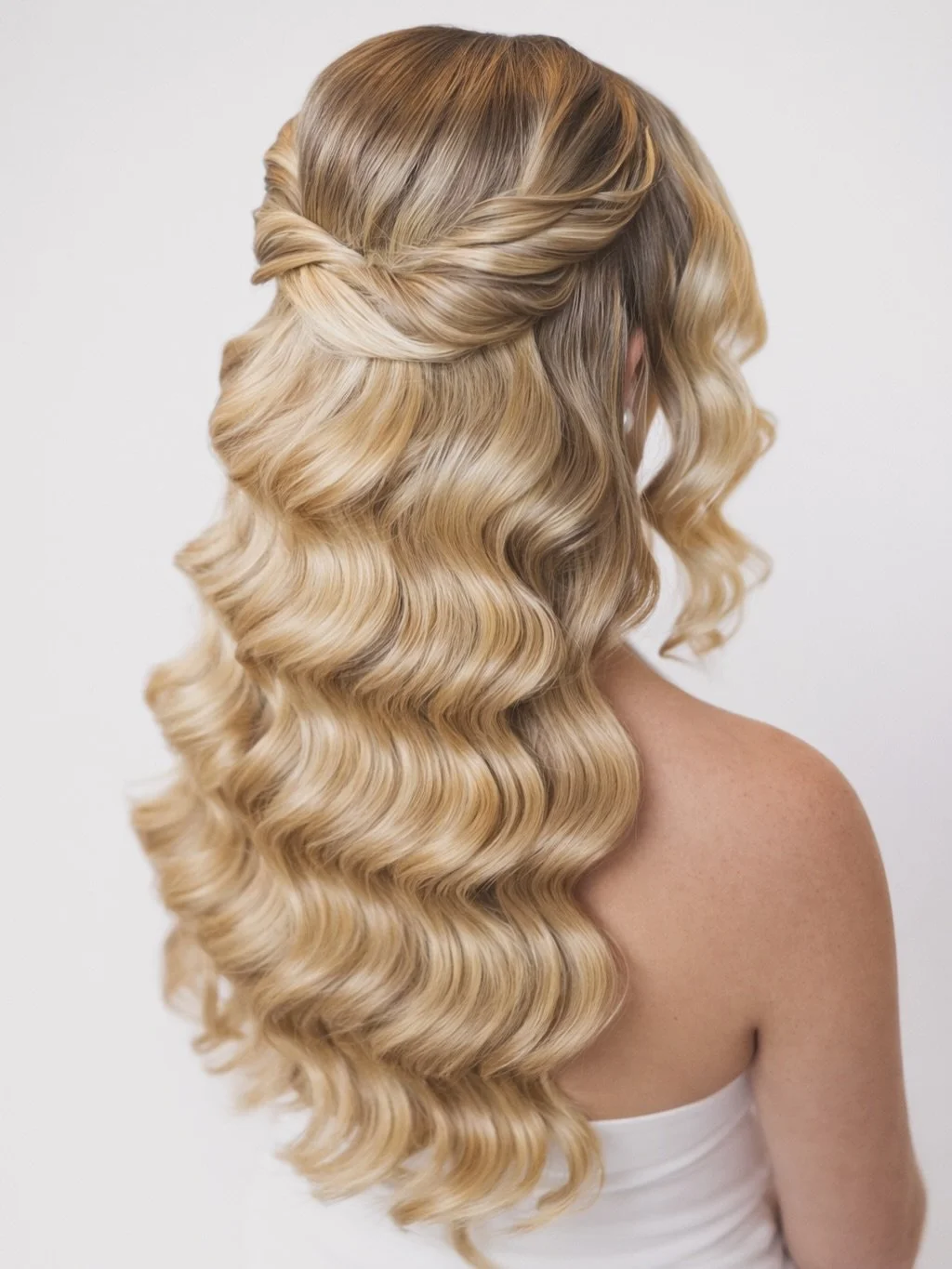 Can you spot the subtle difference between these 2 versions of a 1/2 up for my Bride Jasmine at her trial? 

Image one has more hair coming down at the side and face framing. Image two is the same curls but with more hair pulled from the sides and fr