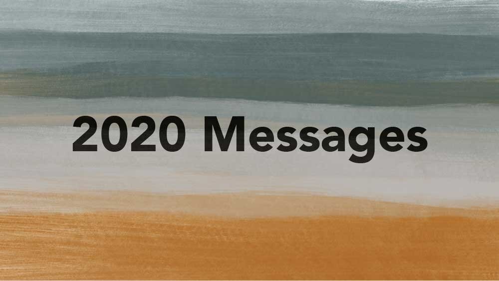 Watercolors fill the background. '2020 Messages' is superimposed.