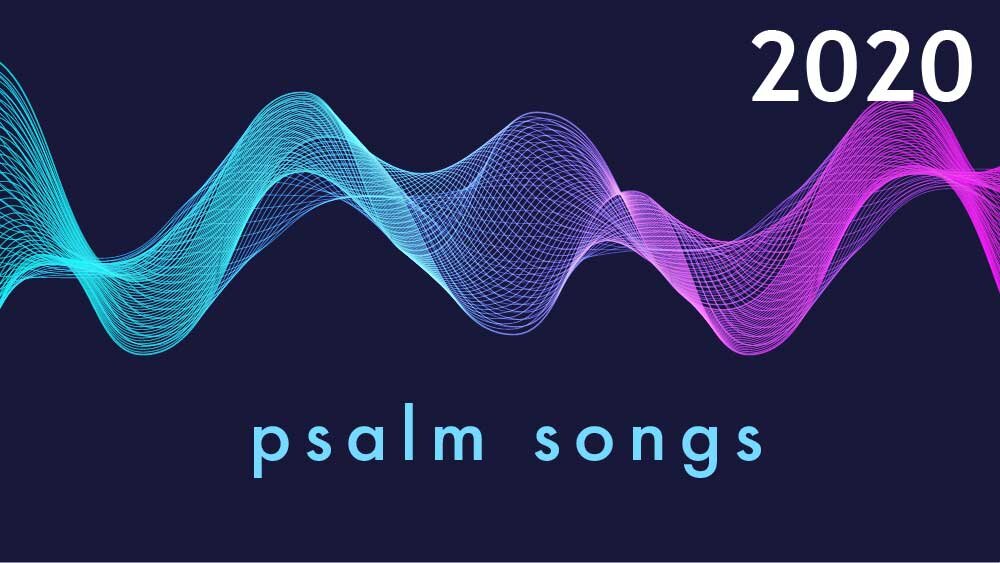 Smooth waveform flows across a simple background. 'Psalm Songs' is superimposed below it.
