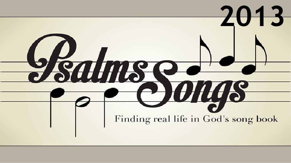 A music scale drifts along the page. Psalms Songs is written on it.