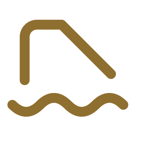 Icon of a person swimming with a pool ladder in the background.
