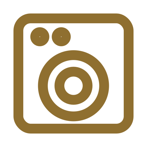 Icon of a speaker or audio device with two small circles above it, resembling a simplified speaker system.
