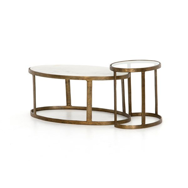 Brass Nesting Coffee Table — AMA Designs NJ Interior Designer