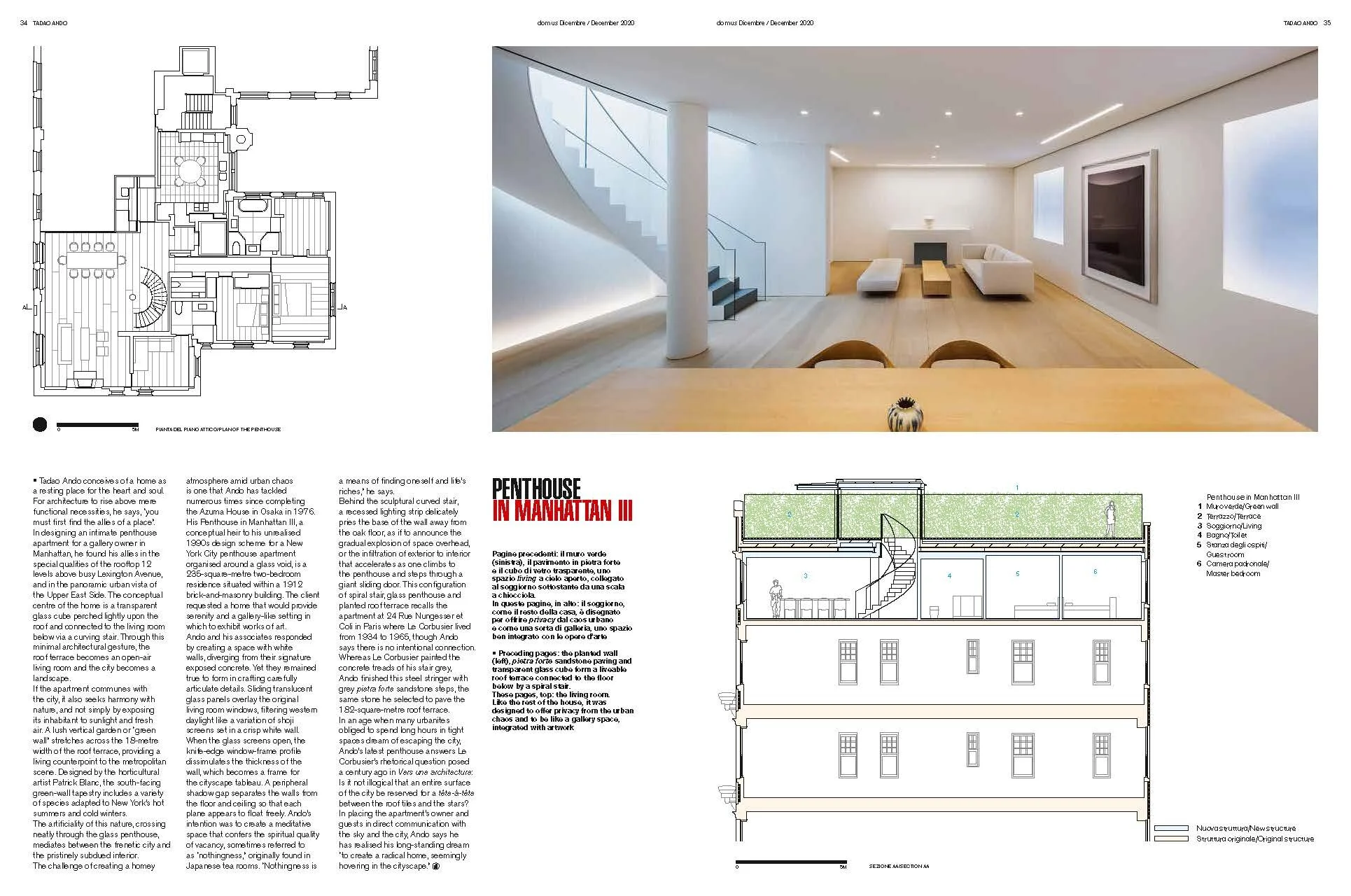  Gideon Fink Shapiro and Ariel Genadt, Tadao Ando, Penthouse in Manhattan III, Domus 1052 (Dec. 2020). Photo Jeff Goldberg / ESTO 
