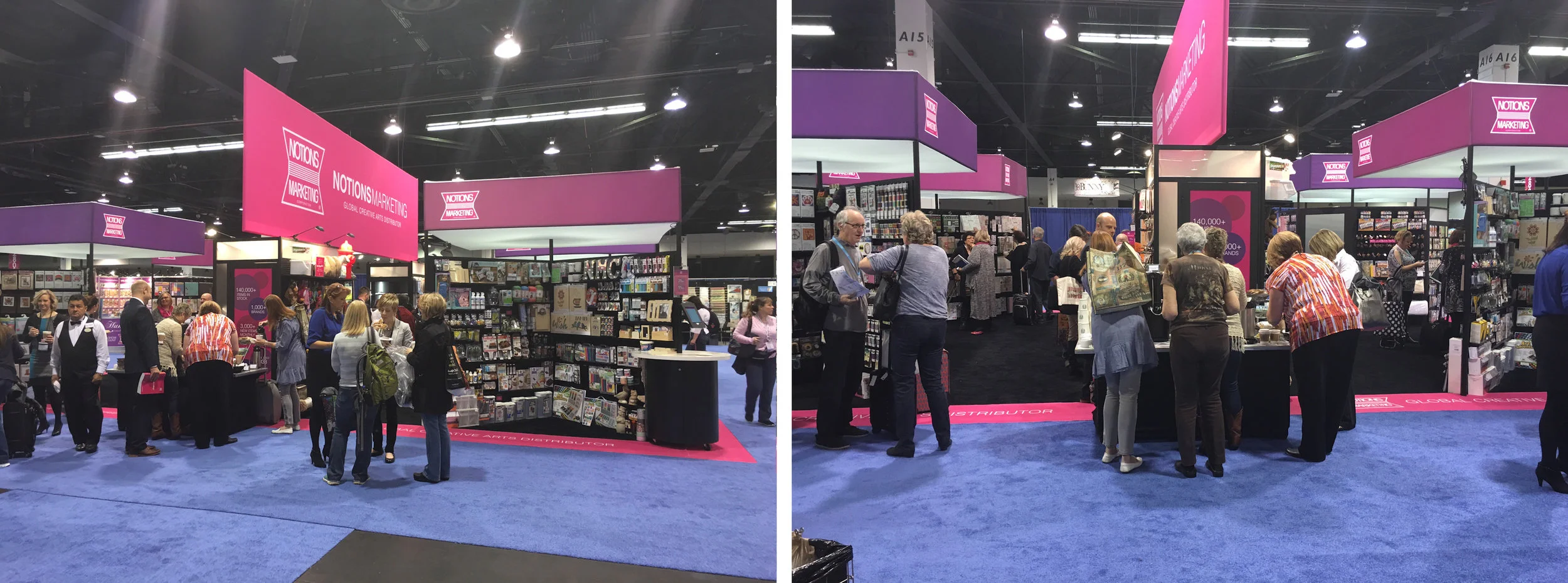  Some of my printed work was created for a larger scale. I was tasked with creating the marketing materials for a corporate trade show booth. Working within the constraints of a product-heavy booth and the fact that we weren’t able to hang signage fr