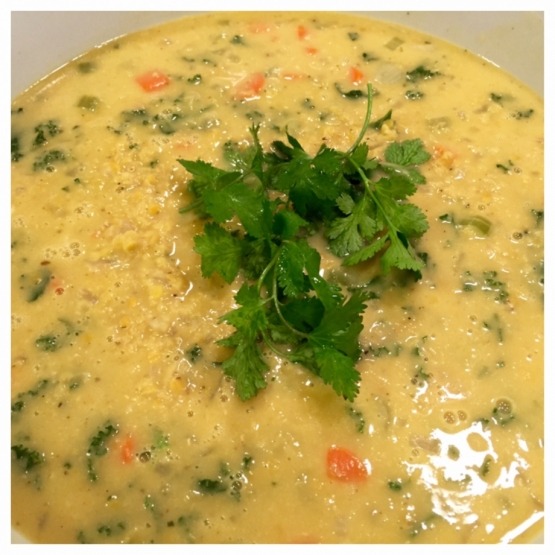 Red Lentil &amp; Kale Soup