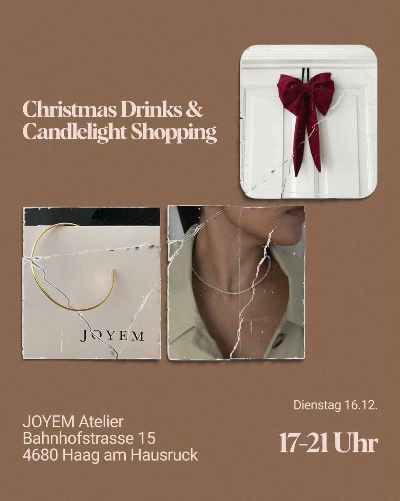 Herzlich willkommen zu einem entspannten Abend mit pers&ouml;nlicher Beratung, einem Glas Prosecco und besonderen Highlights 🌟

Lasst euch von funkelnden @joyem.official Schmuckst&uuml;cken und warmem Kerzenlicht verzaubern 🪄

📅 Datum: Morgen am D