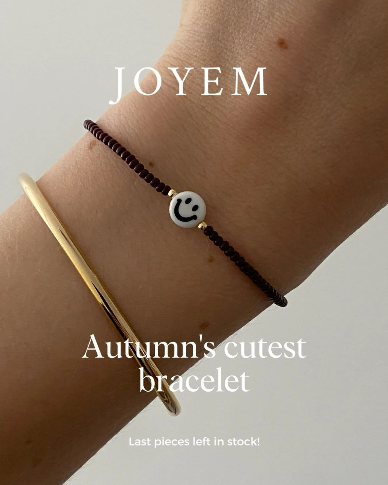 Last Sunday we launched the cutest piece of this Autumn and believe it or not - it&lsquo;s almost sold out! Within a few days 🛒⌛️🏃&zwj;♀️😱

Get yours now! This one won&lsquo;t wait 😘🤎

#JOYEM #joyembracelets #happysoul