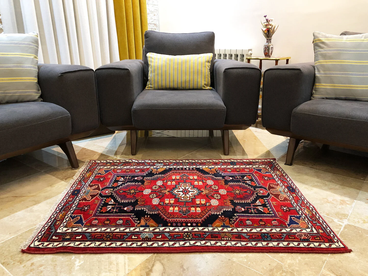 Handmade Persian Nahavand Rug - 112cm x 90cm | Karimi Rugs