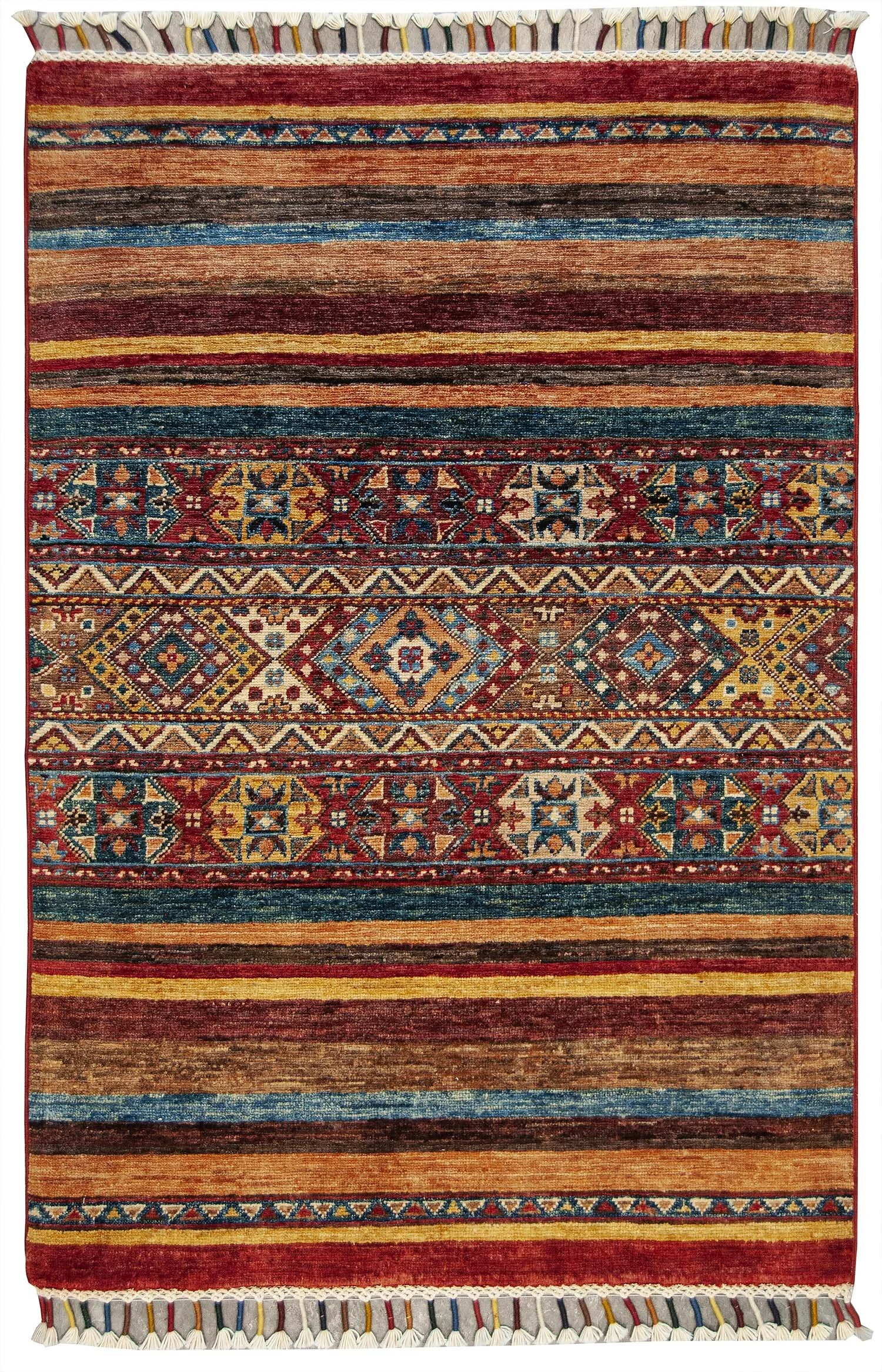 Handmade Afghan Qandahar Rug 126cm x 88cm Karimi Rugs