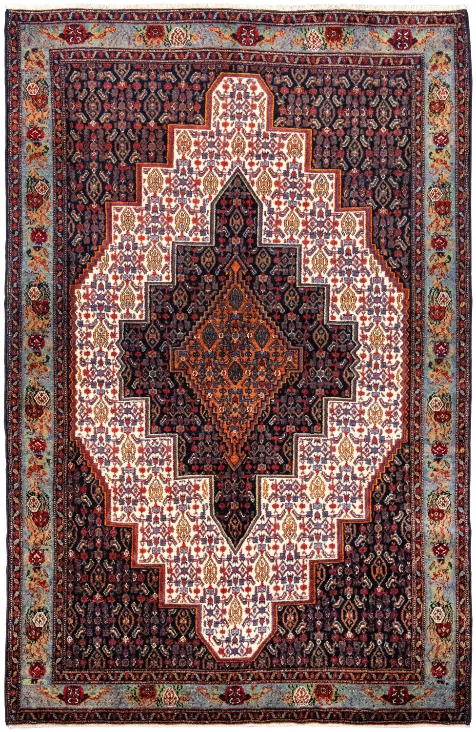 Vintage Persian Sanandaj Rug