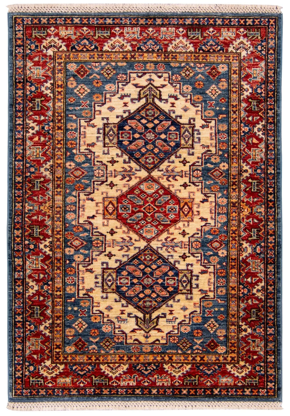 Handmade Afghan Kazak Rug - 142cm x 99cm | Karimi Rugs