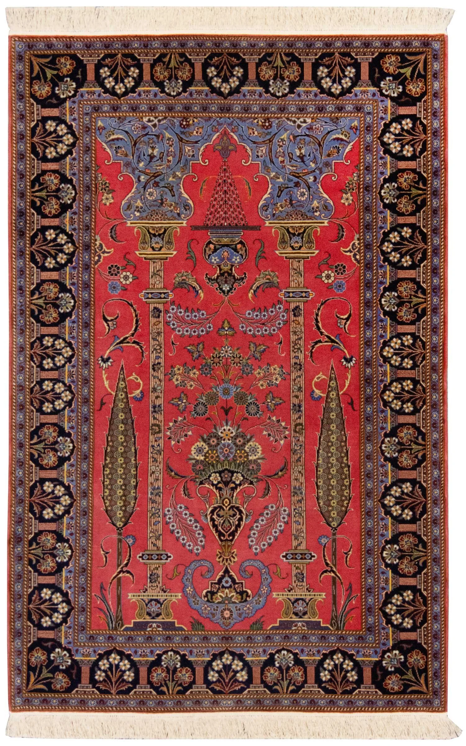 Handmade Fine Persian Kashan Rug - 224cm x 145cm