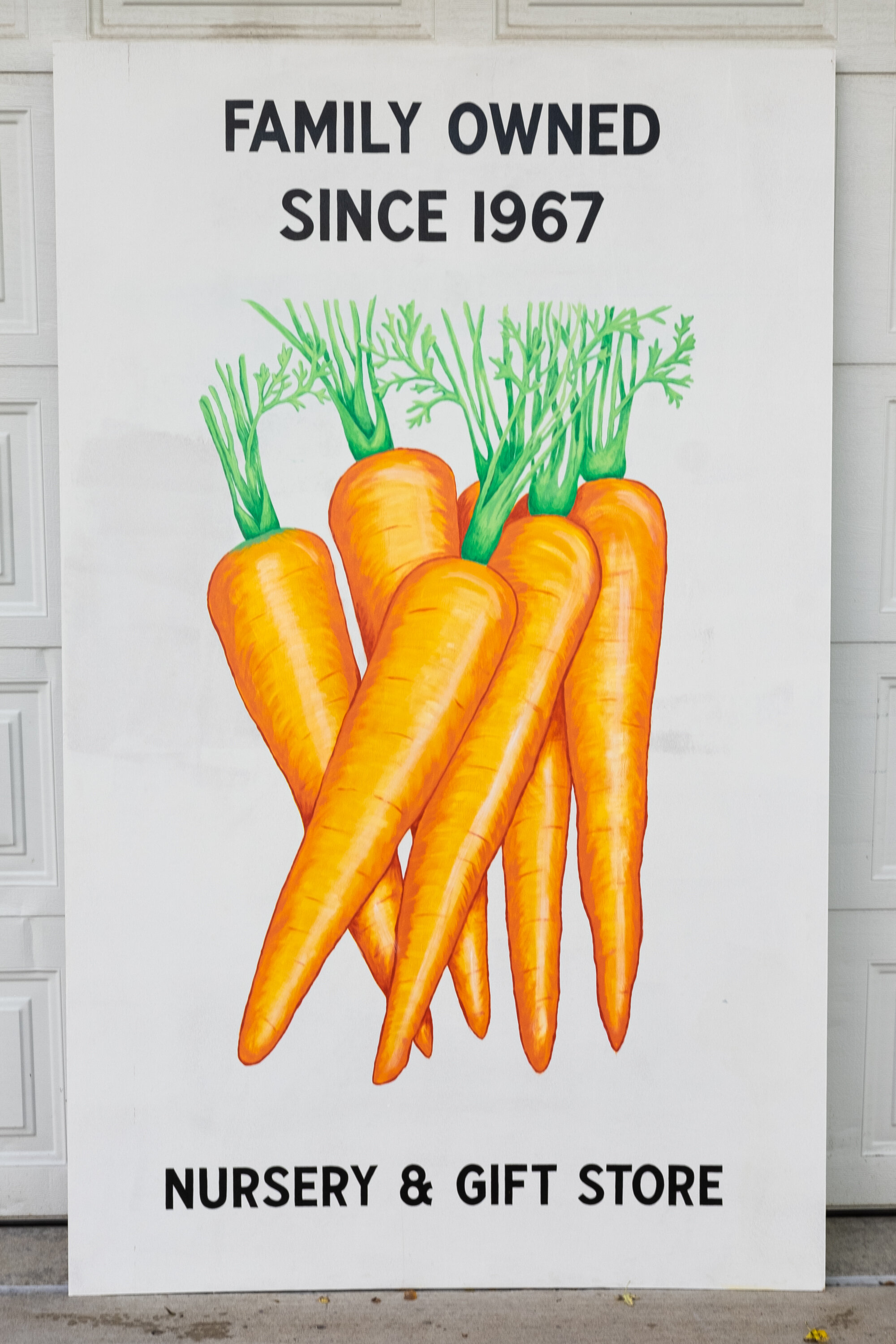 Handpainted mural signage for Garden Center