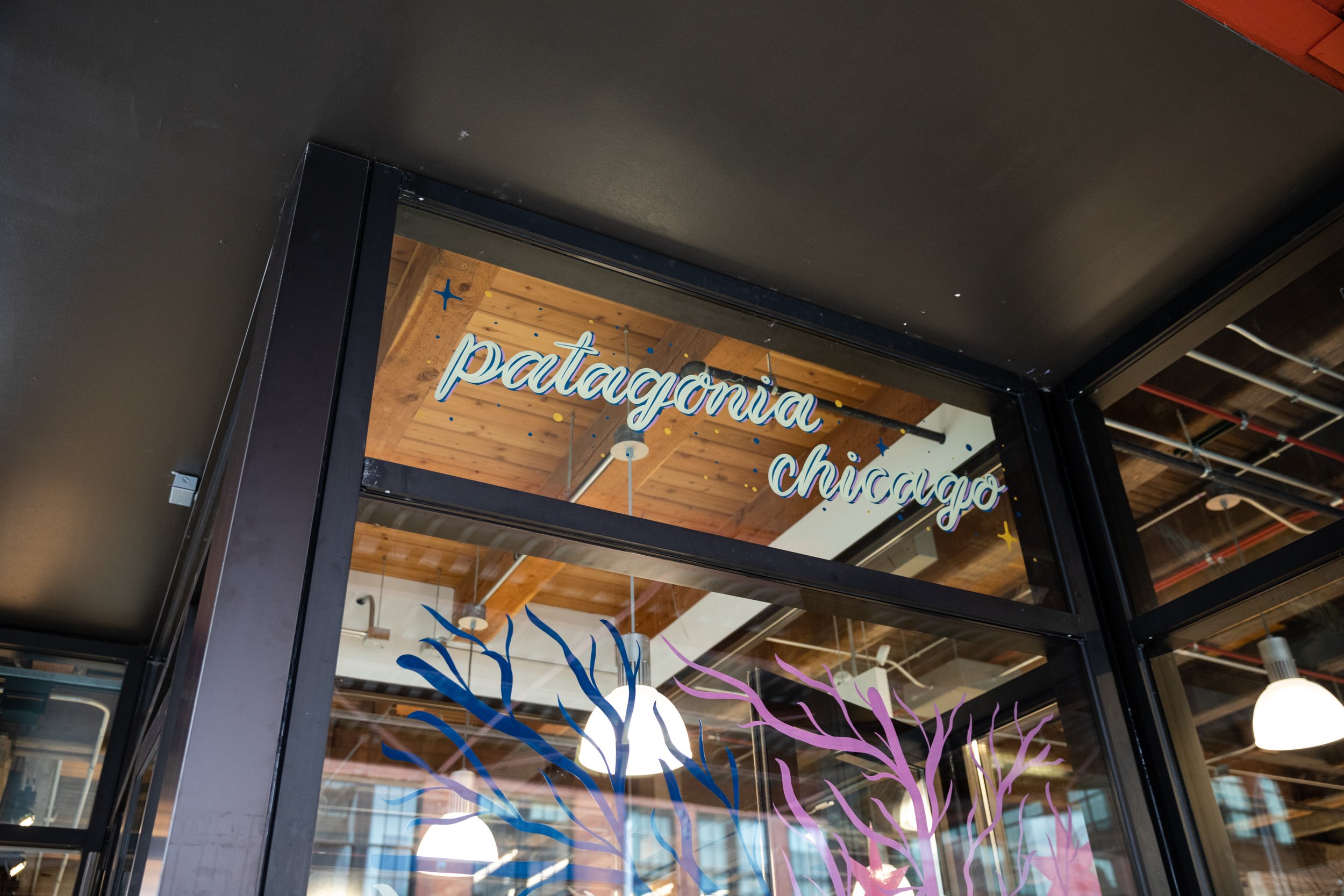 Patagonia Chicago Window Sign Painting