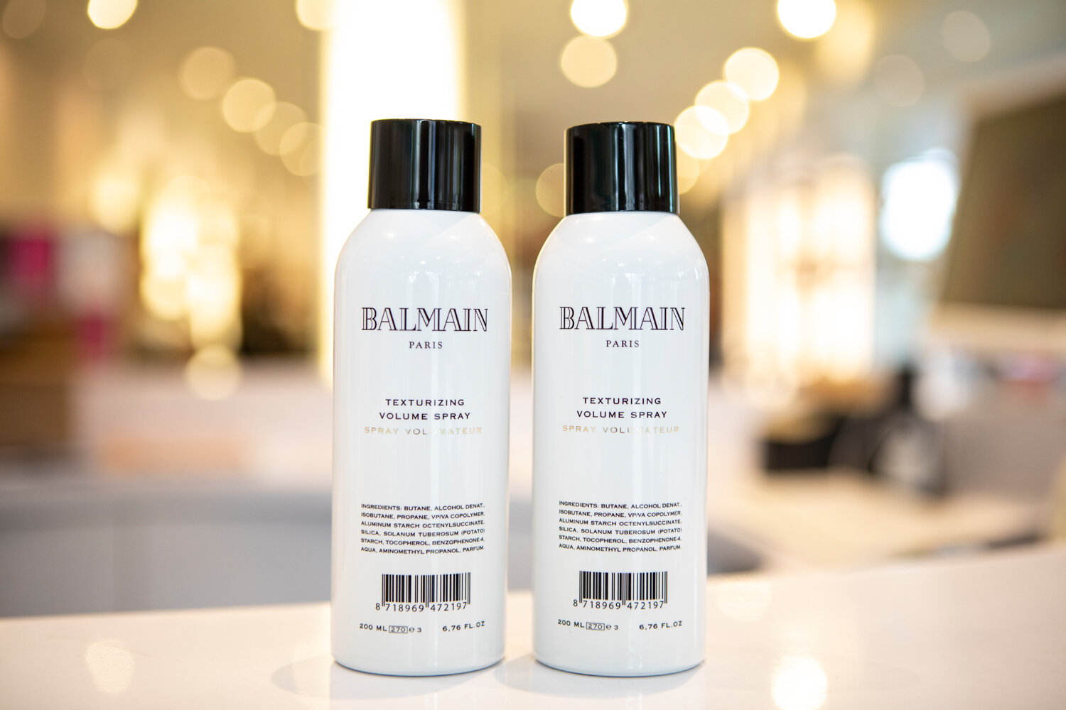 Close up in de kapsalon van Balmain product