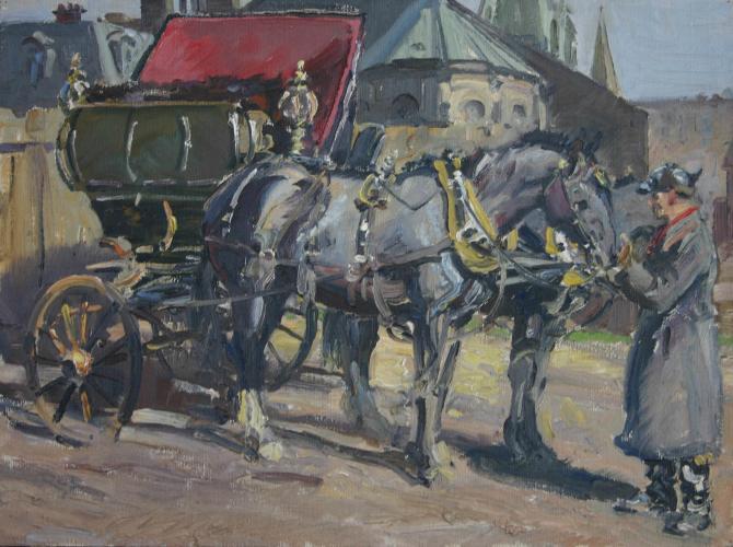 "Two Carriage Horses- Quebec"