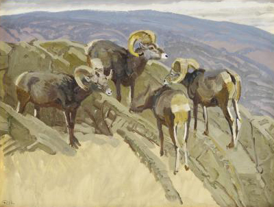"Stone Sheep Vignette"